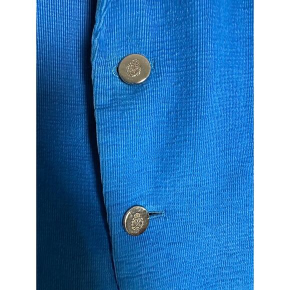 Vintage Retro Blue Corduroy Blazer Nautical Captain’s Jacket Men’s Size 42R - Picture 8 of 13